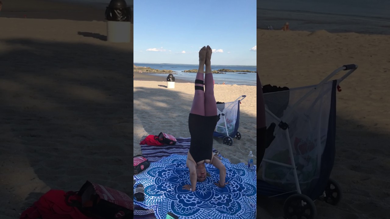 Tripod headstand to eagle and variations on beach with Sinda YouTube