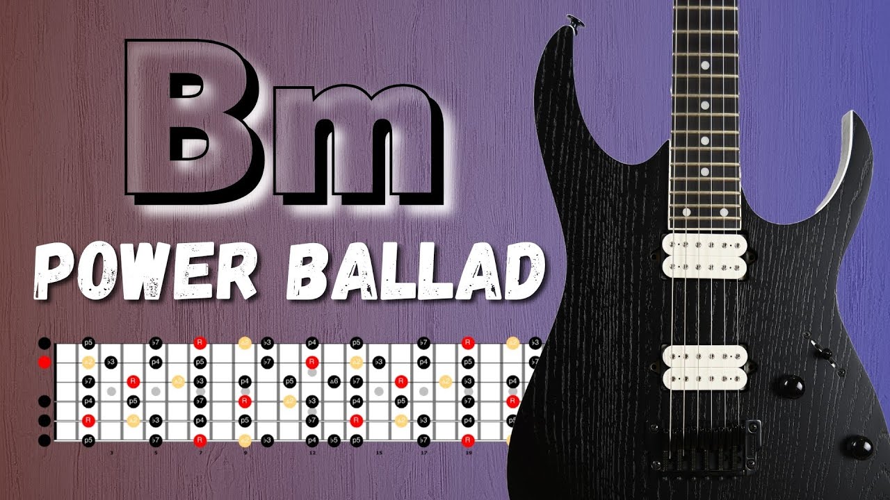 Nostalgic Rock Power BALLAD Guitar Backing Track in Bm