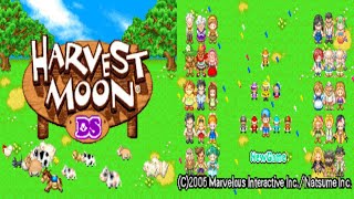 Harvest Moon DS Intro and Title Screen (NDS) Horizontal Screen