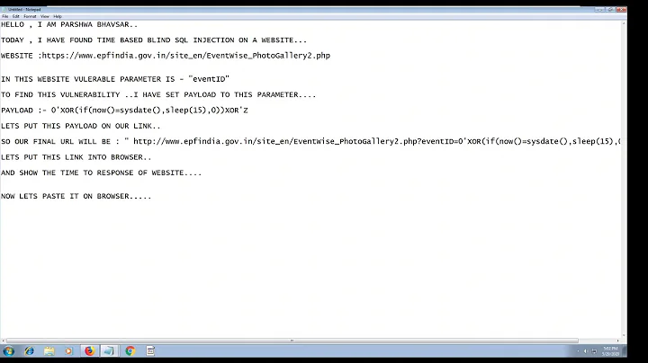 Time Based Blind SQL injection PoC I Bug Bounty Hunting | Live Website