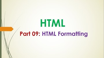 HTML Formatting Bangla Tutorial (HTML Part-09)
