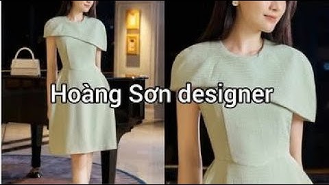 Dạy cắt may | Hướng dẫn cách cắt đầm cổ tròn tay chờm vai phủ ngoài theo mẫu | Hoàng Sơn designer