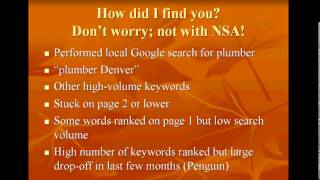 Denver plumber - if you're stuck on page 2 of Google...