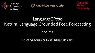 Language2Pose: Natural Language Grounded Pose Forecasting