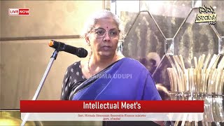 Smt. Nirmala Sitharaman addresses and interacts with Intellectuals in Udupi, Karnataka