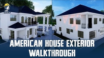 American Home Exterior Walkthrough in Lumion 11 | Exterior Design | SketchUp 3D Modeling