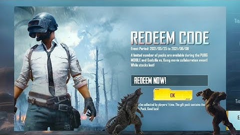 PUBG MOBILE Traverse Redeem Code | Godzilla vs kong Collaboration redeem code | DEMON KING