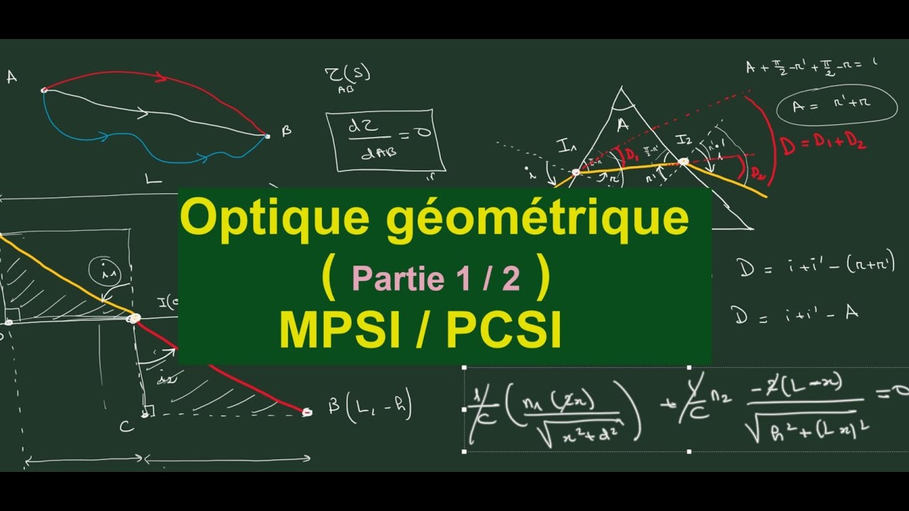 Optique géométrique MPSI /PCSI  (Partie 1/2)