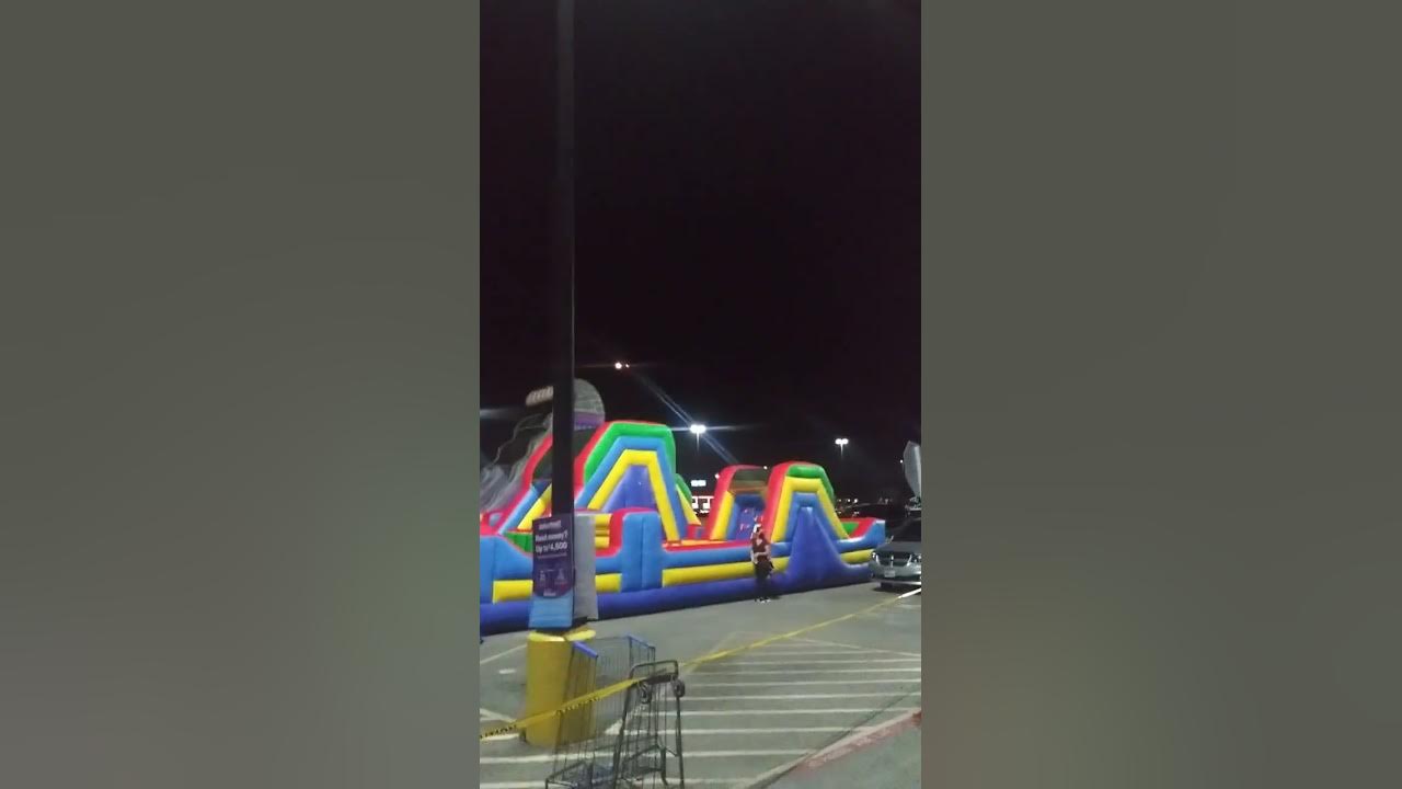 Santa Claus arriving in Helicopter Walmart Elsa Tx. Getting ready to