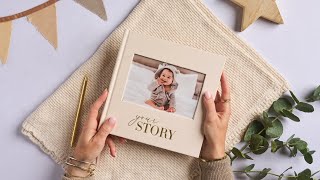 Photo Baby Memory Book - Cream & Gold | Your Story | UK | Bibi & Beau