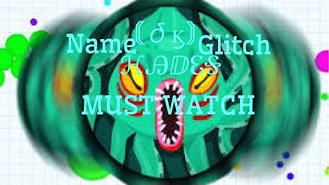 Agar.io name glitch IOS