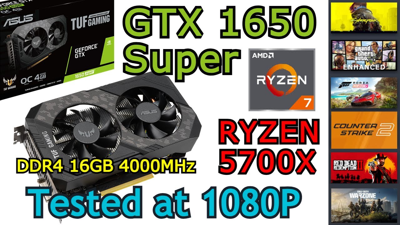 GTX 1650 Super + AMD Ryzen 7 5700X | FSR 3 + Frame Gen | 6 Games