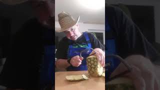 Ananas,  so bekommt man das Fruchtfleisch ganz einfach aus der Schale