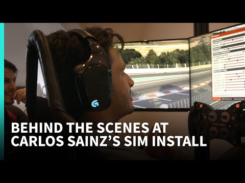 Behind the scenes with Carlos Sainz's sim install