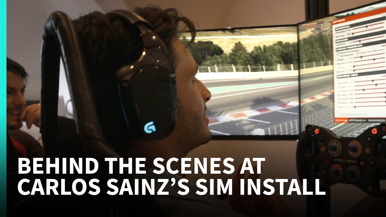 Behind the scenes with Carlos Sainz's sim install