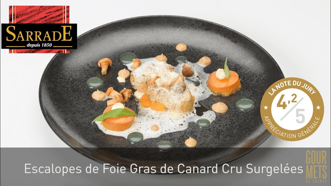 Escalope de foie gras de canard cru coupe oblique environ 900g - 60/80