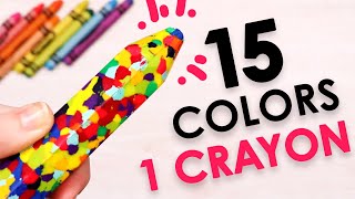 15 NEON CRAYONS IN ONE  THREE Silly & Fun Drawings