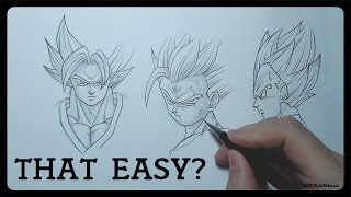 dbz characters drawings