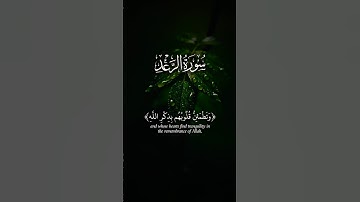 الذين آمنوا وتطمئن قلوبهم بذكر الله. سورة الرعد اسلام صبحي #على_بصيرة #اسلام_صبحي #تلاوة_خاشعة