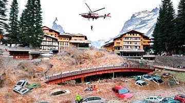 Now in Switzerland! Zermatt was hit by sudden flash floods!