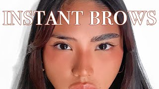 EASY INSTANT FLUFFY BROWS! stubborn asian eyebrows 😤