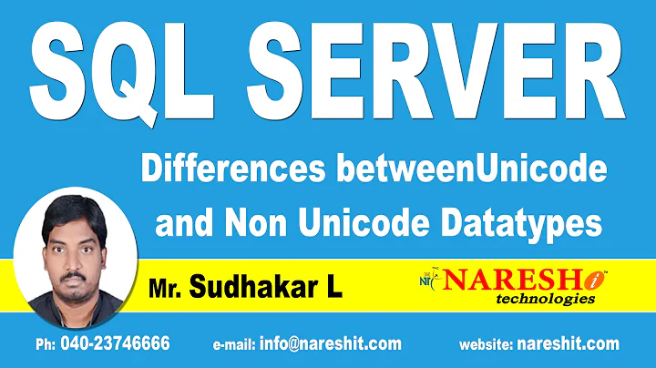 Differences between Unicode and Non Unicode Datatypes | MSSQL Training