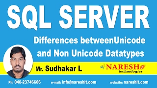 Differences between Unicode and Non Unicode Datatypes | MSSQL Training