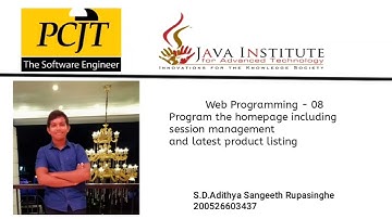 Web project Task 08 | 1st year | Semester 01 | Java Institute | Adithya Rupasinghe