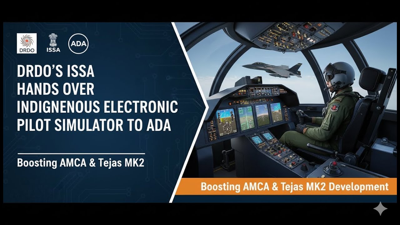 DRDO's ISSA Hands Over Indigenous Electronic Pilot Simulator To ADA, Boosting AMCA & Tejas MK2