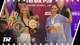 Seniesa Estrada and Leonela Yudica Make Weight | Unified Title Fight Official Friday ESPN+