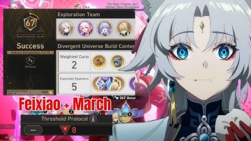 Feixiao + Hunt March FuA Team Full Run Bionic Messiah Ordinary Protocol 8 | DIVERGENT UNIVERSE