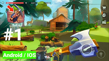 TEGRA: Crafting and building survival shooter walkthrough #1 | (Android and IOS)