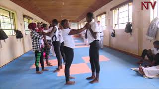 Taekwondo Federation training girls in self defence techniques