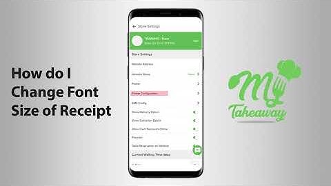 How do I Change Font Size of Receipt