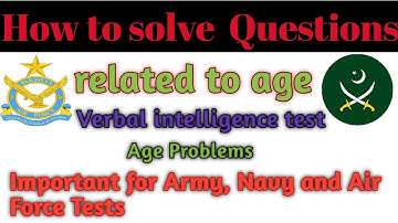 Age related verbal intelligence Questions| age related questions reasoning| Armed forces preparation