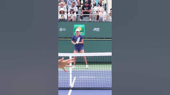 Iga Swiatek & Caroline Garcia Practice [Indian wells 2024] #shorts