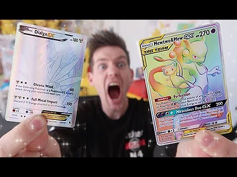 I Pulled Rainbow Rare Mewtwo Full Silver Dialga Youtube