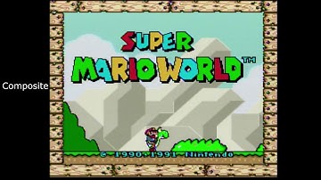 Super Mario World on SNES: Composite vs S-Video (Upscaled to 720p)