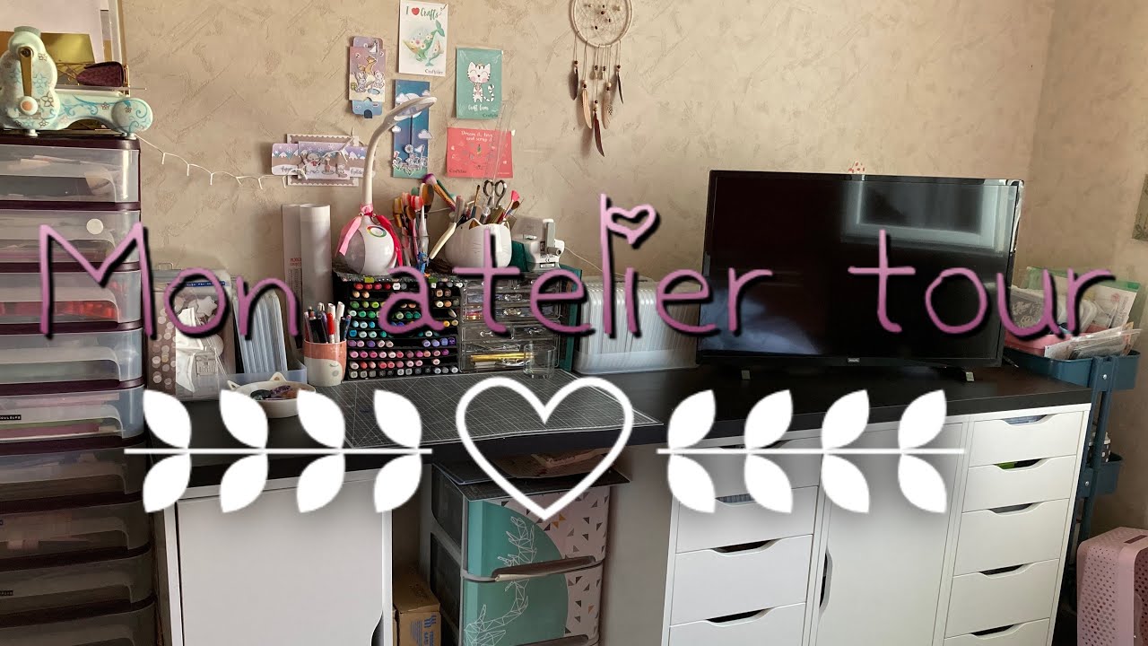 💟 Mon atelier tour/ scraproom tour / scrapbooking
