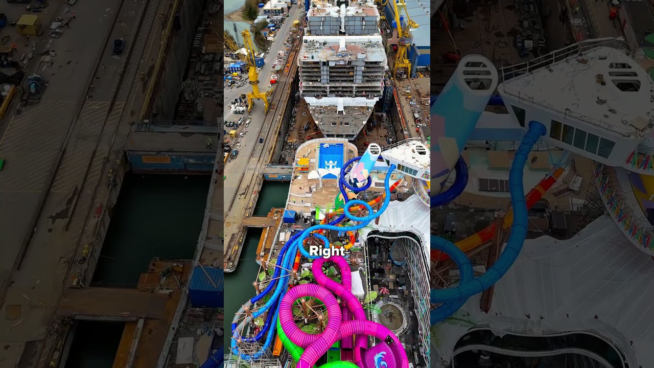 Two of the world’s LARGEST cruise ships under construction back to back in Finland! 🤯👀
