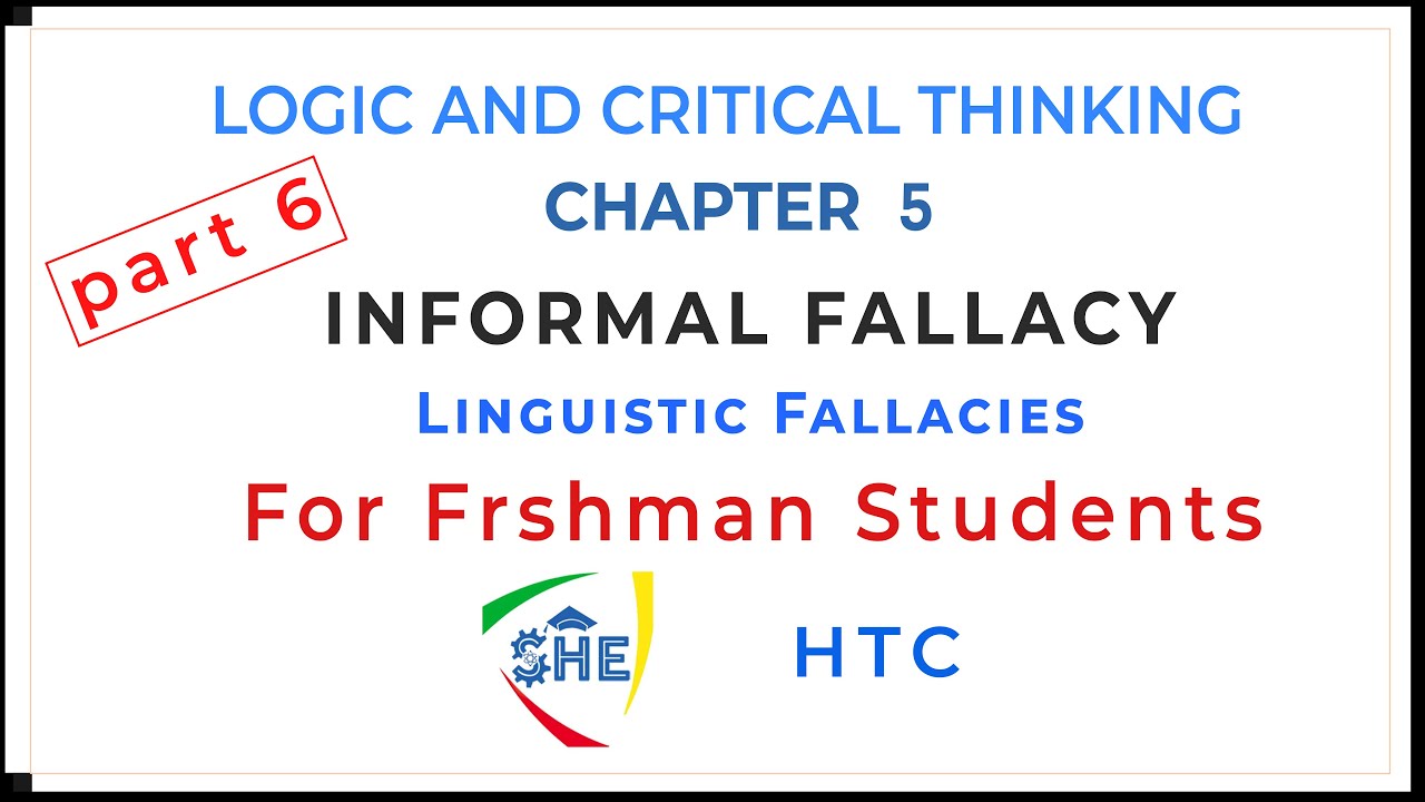 logic and critical thinking freshman course chapter 6