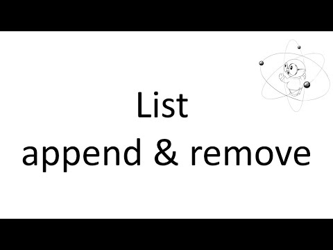 Python X - List append & remove