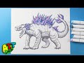 How to draw shimo  godzilla x kong the new empire