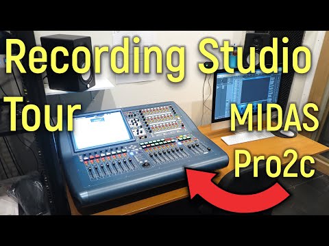 INCREDIBLE Recording Studio Tour - Midas PRO2c