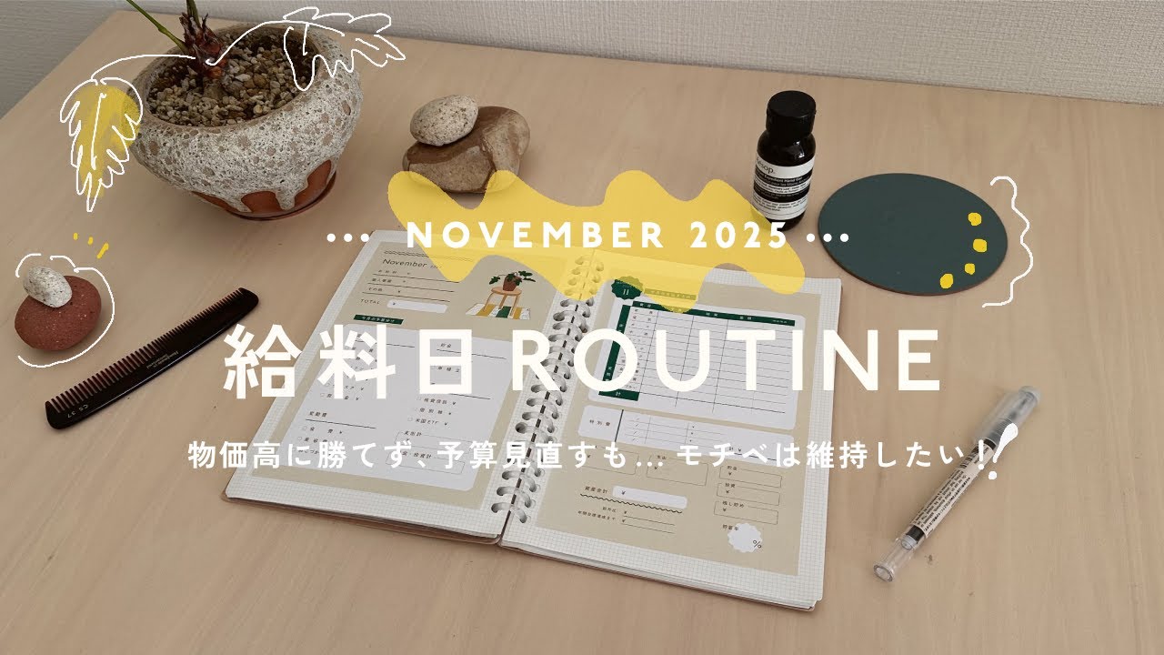 11月🧶給料日ルーティン｜物価高でついに予算の見直しをしました😦一人暮らしOLの家計管理｜音声あり のサムネイル