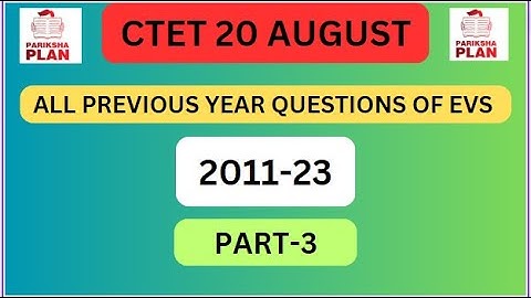 CTET 20 AUGUST| |CTET PYQs OF EVS PART-3|| पिछले वर्षों के EVS  के प्रश्न || ऑफलाइन  वाले प्रश्न ||