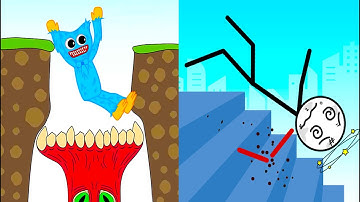 Huggy Story Vs Ragdoll Break Kick Loser 🐸🐸🐸 Hard Levels Challenge Walkthrough Gameplay BF3257