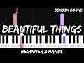 Benson Boone - Beautiful Things - Easy Beginner Piano Tutorial - For 2 Hands