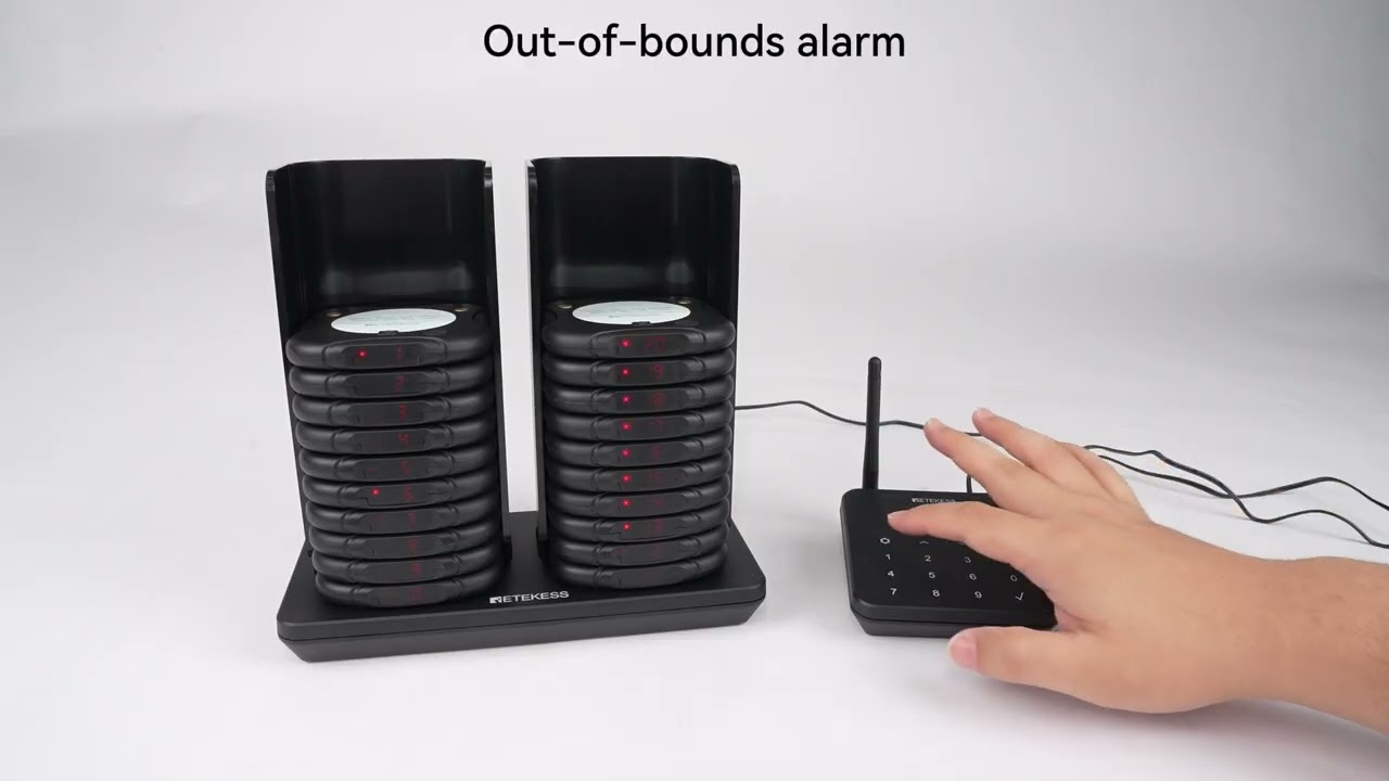 Retekess TD186 Stackable Anti-Tip Restaurant Coaster Paging System