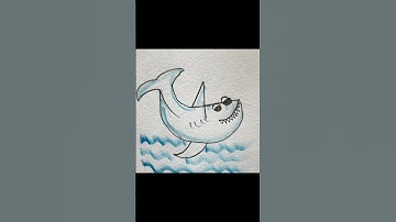 4 in to shark 🦈 very easy drawing ✍️ #explore #easydrawing #shorts